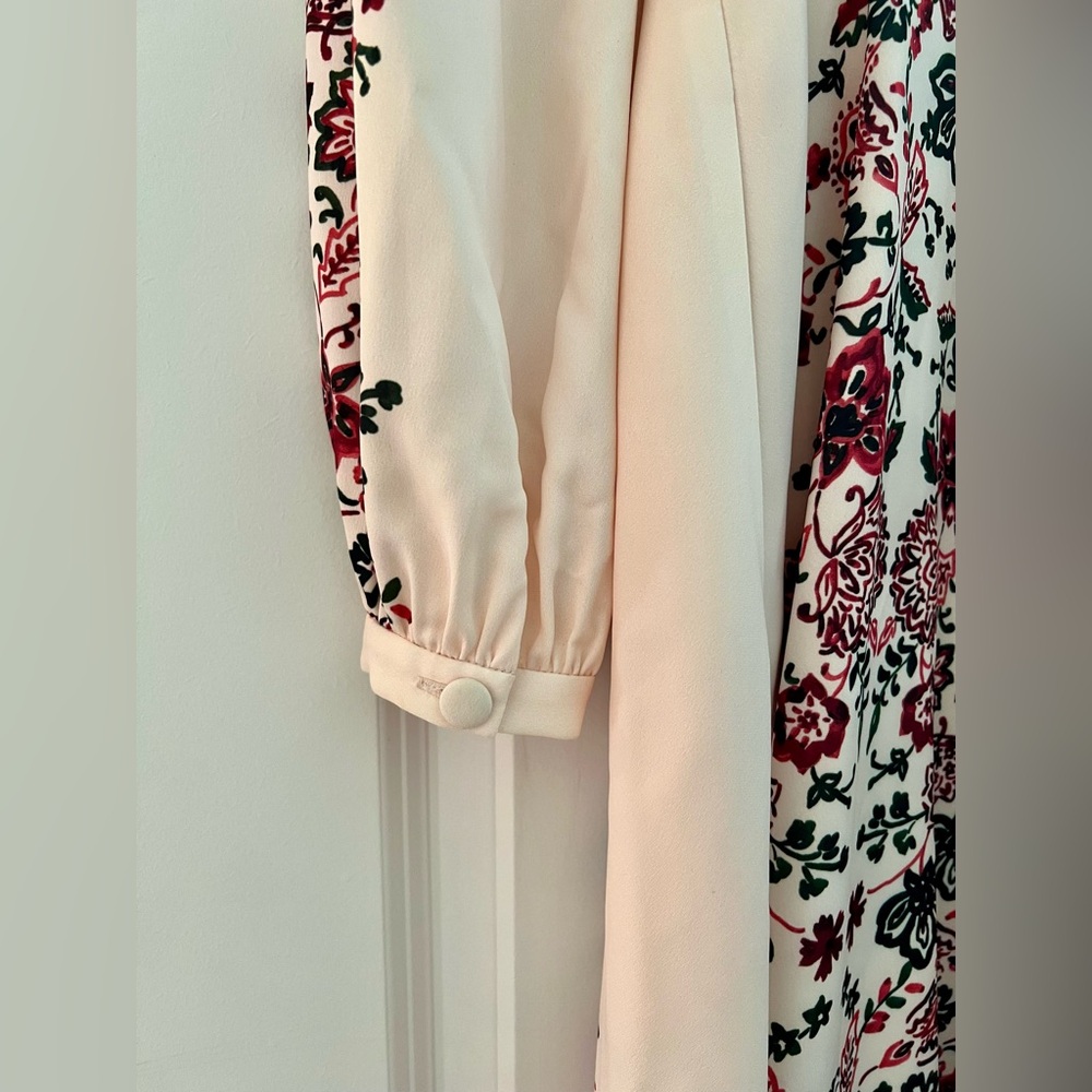Gal Meets Glam- Chloe Floral Border Print A-Line Dress - Picture 3 of 5